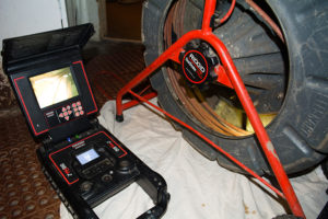 Sewer line video camera inspection