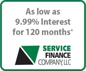 As low as 9.99% Interest for 120 Months